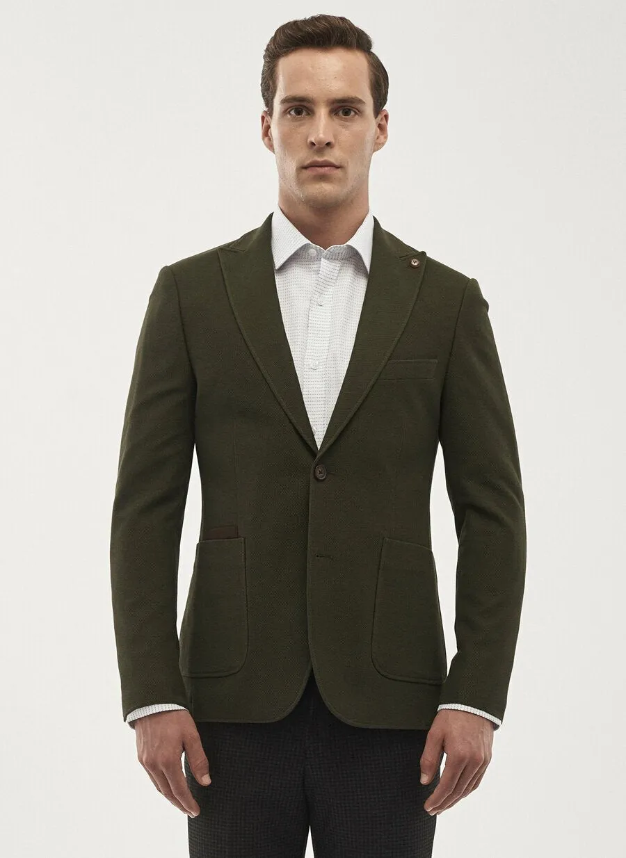 16862 Khaki Slim Fit Jacket