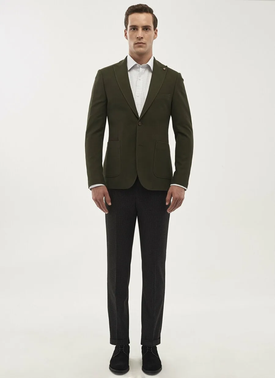 16862 Khaki Slim Fit Jacket