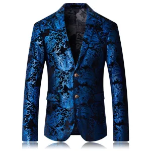 Aidase Boutique Fashion Gold Blazer New Bronzing Mens Slim Fit Suit Jacket Men Wedding Nightclub Stage Party Dress Plus Size S-5XL