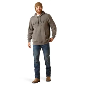 Ariat Men's Logo Grey Heather Hoodie 10046396