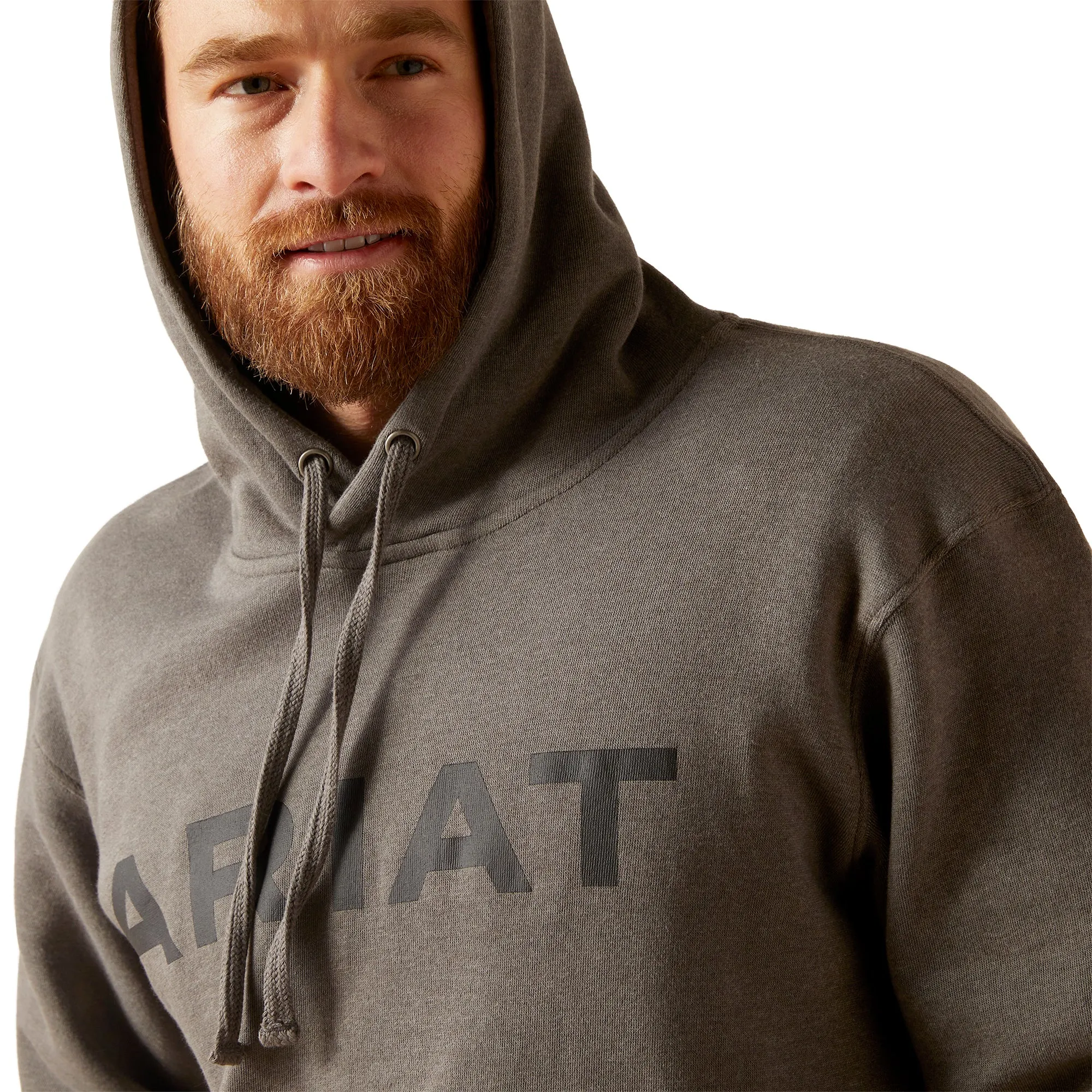 Ariat Men's Logo Grey Heather Hoodie 10046396