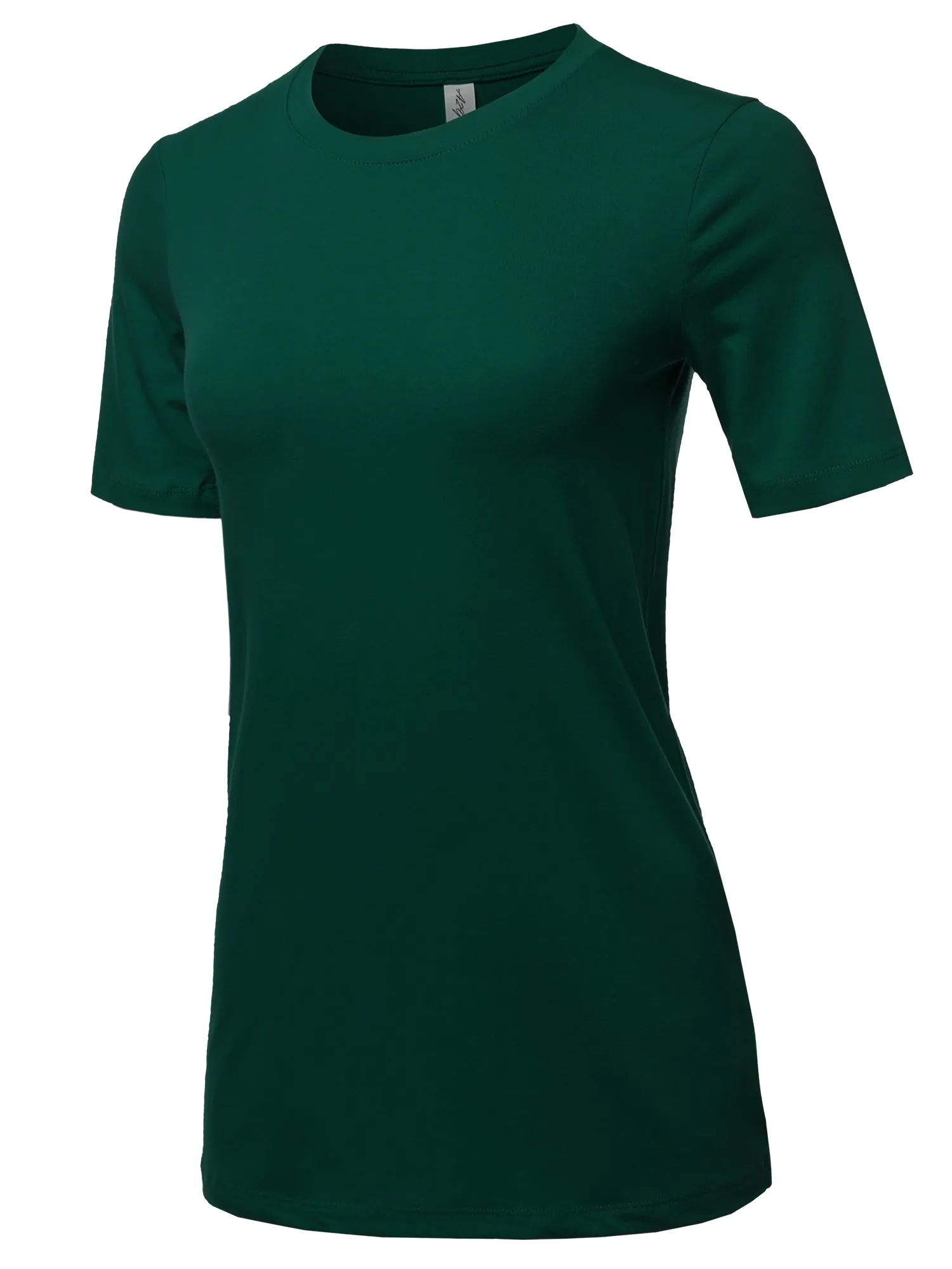 Basic Solid Premium Cotton Short Sleeve Crew Neck T Shirt Tee Tops