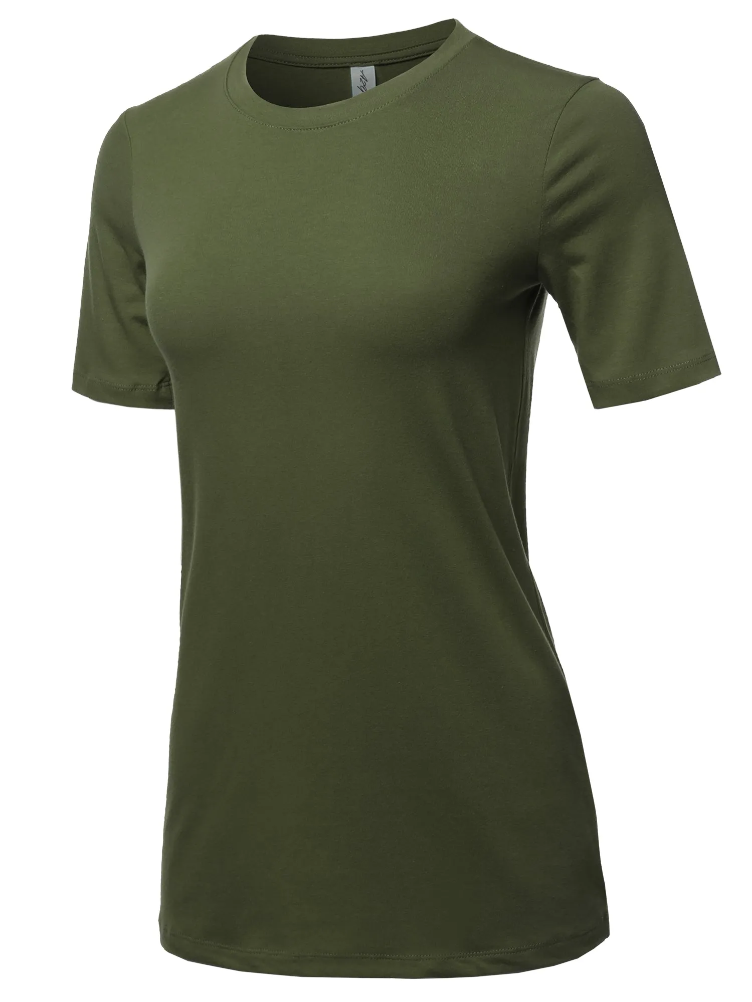 Basic Solid Premium Cotton Short Sleeve Crew Neck T Shirt Tee Tops