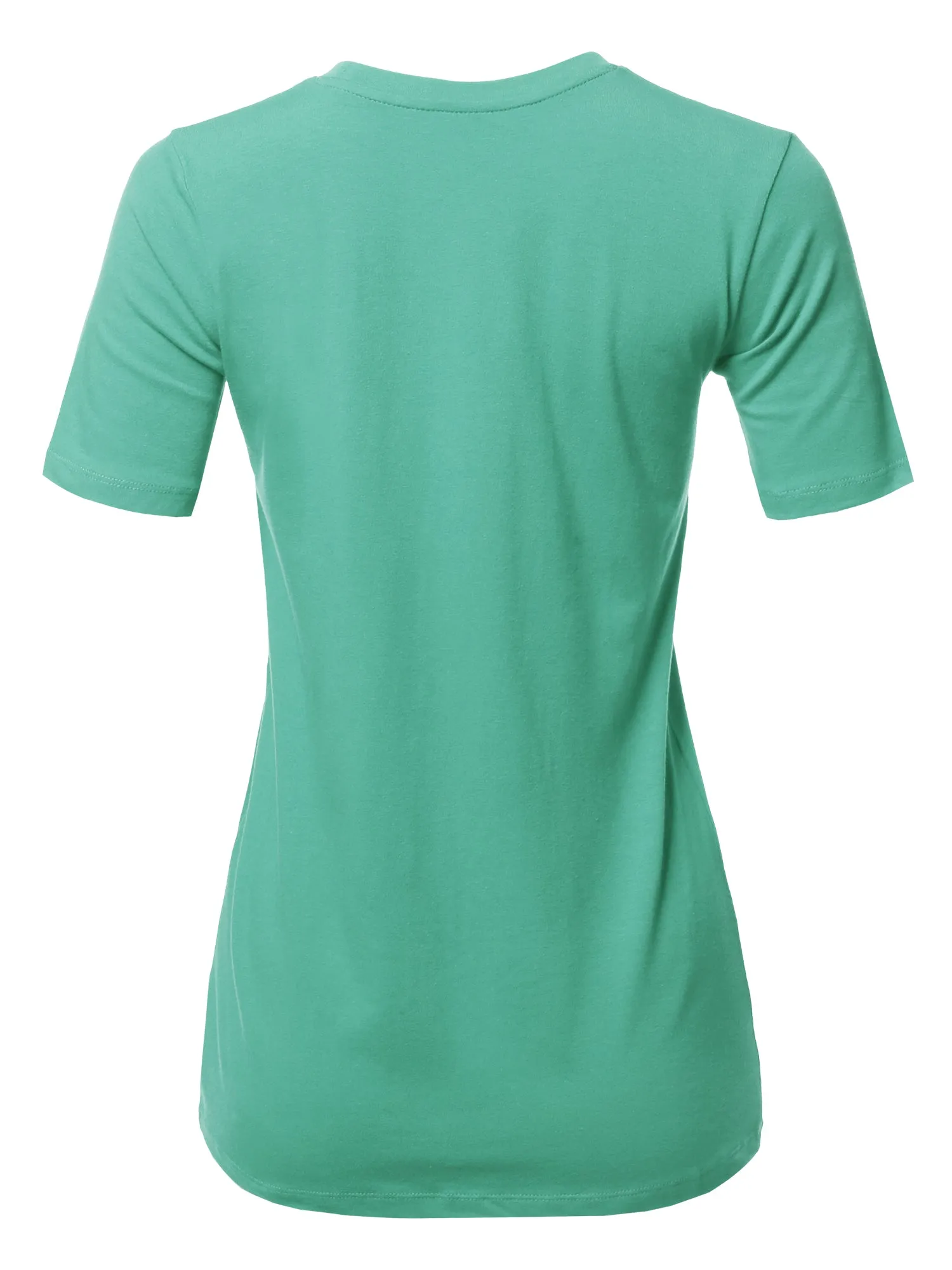 Basic Solid Premium Cotton Short Sleeve Crew Neck T Shirt Tee Tops