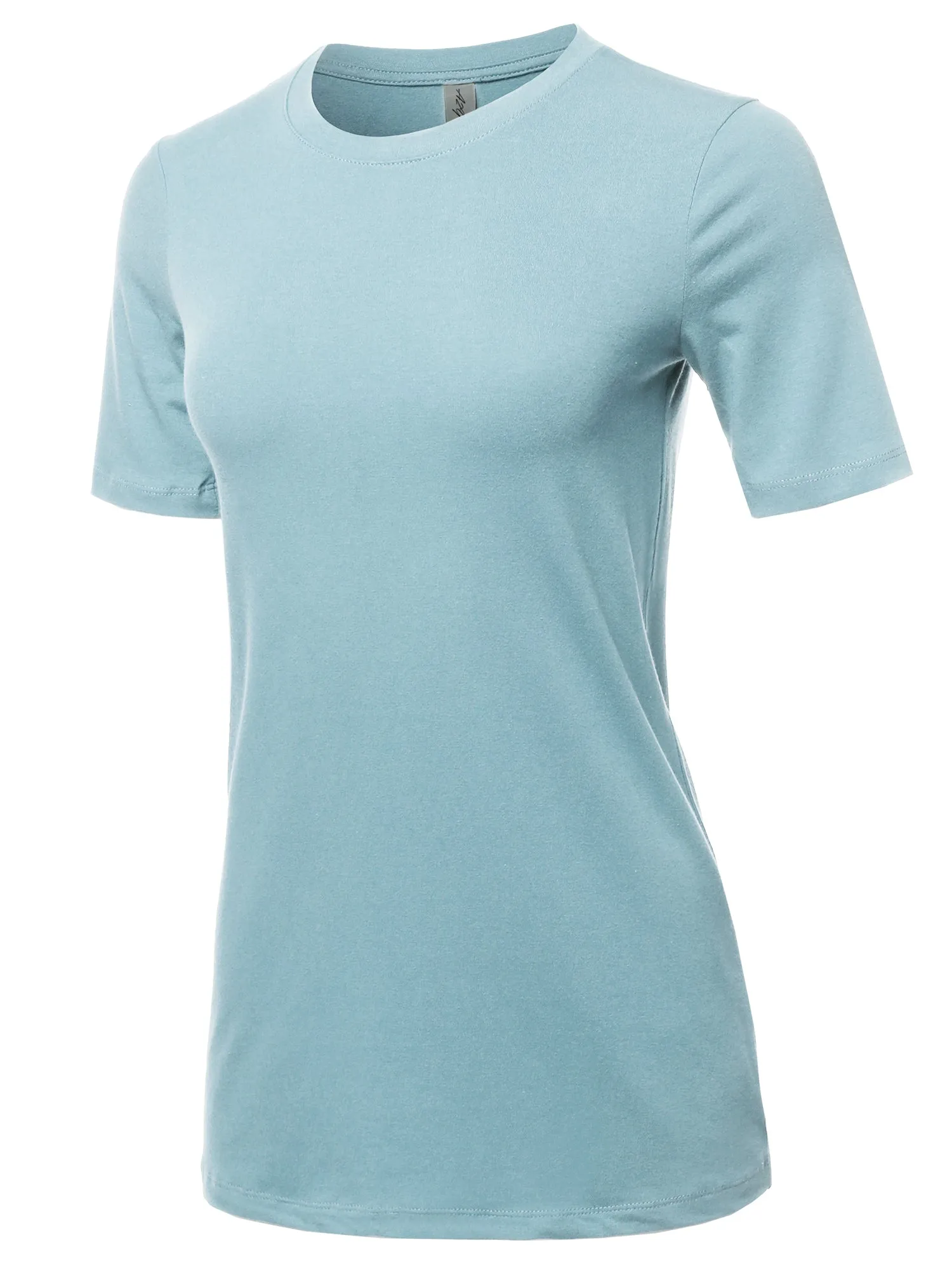 Basic Solid Premium Cotton Short Sleeve Crew Neck T Shirt Tee Tops