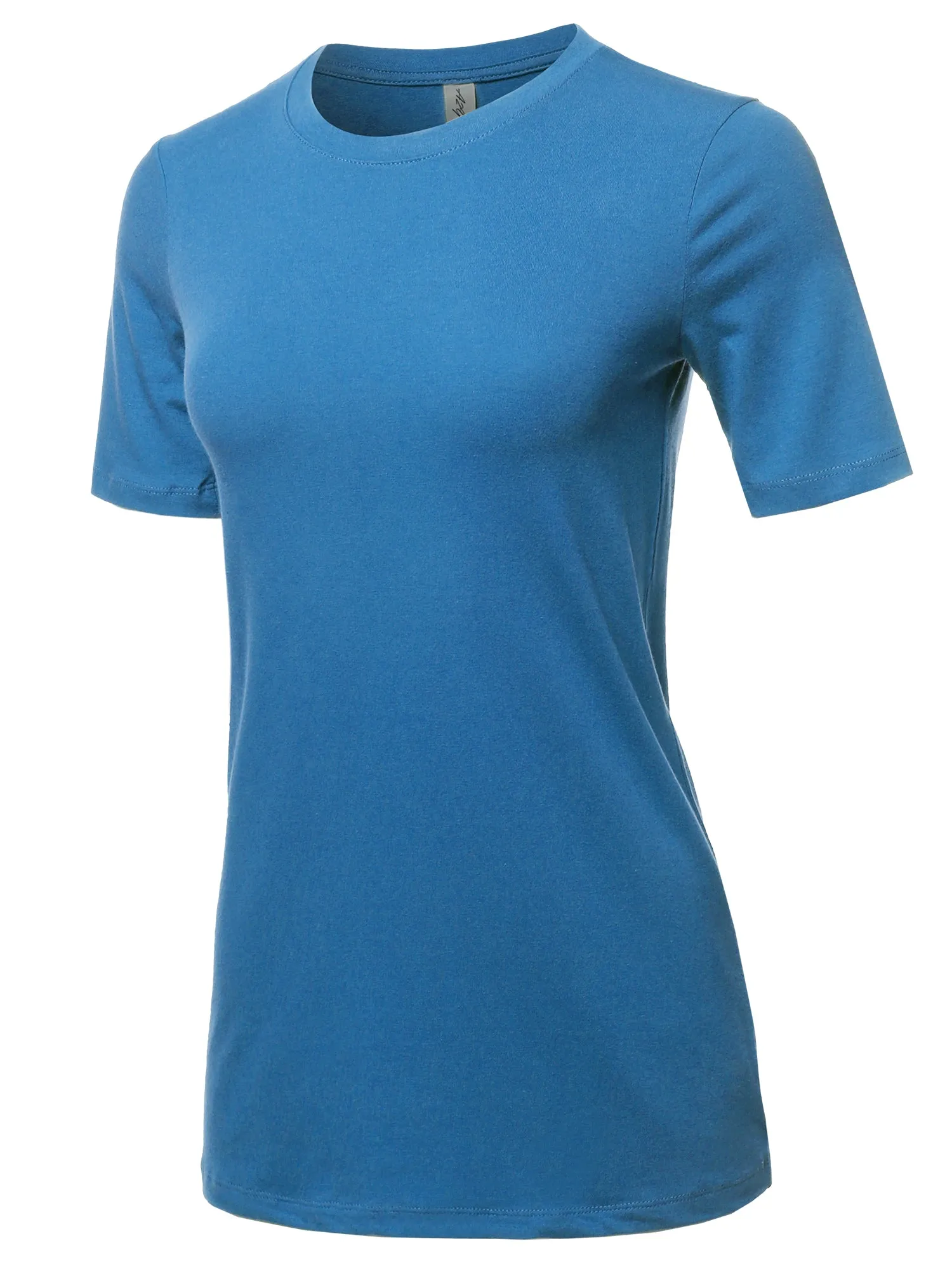 Basic Solid Premium Cotton Short Sleeve Crew Neck T Shirt Tee Tops