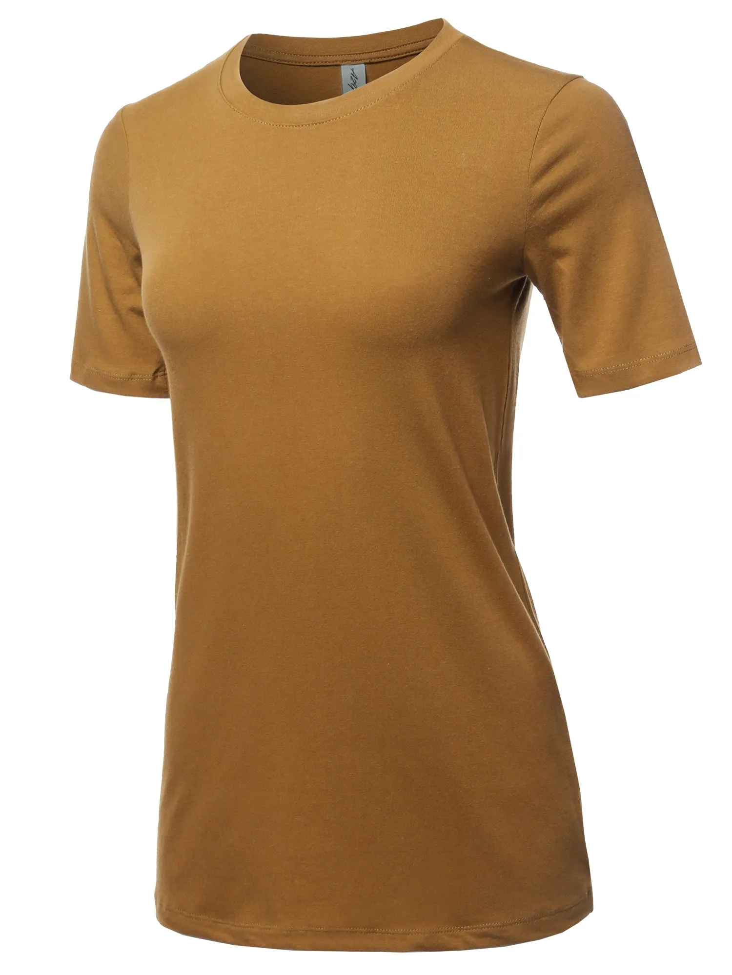 Basic Solid Premium Cotton Short Sleeve Crew Neck T Shirt Tee Tops