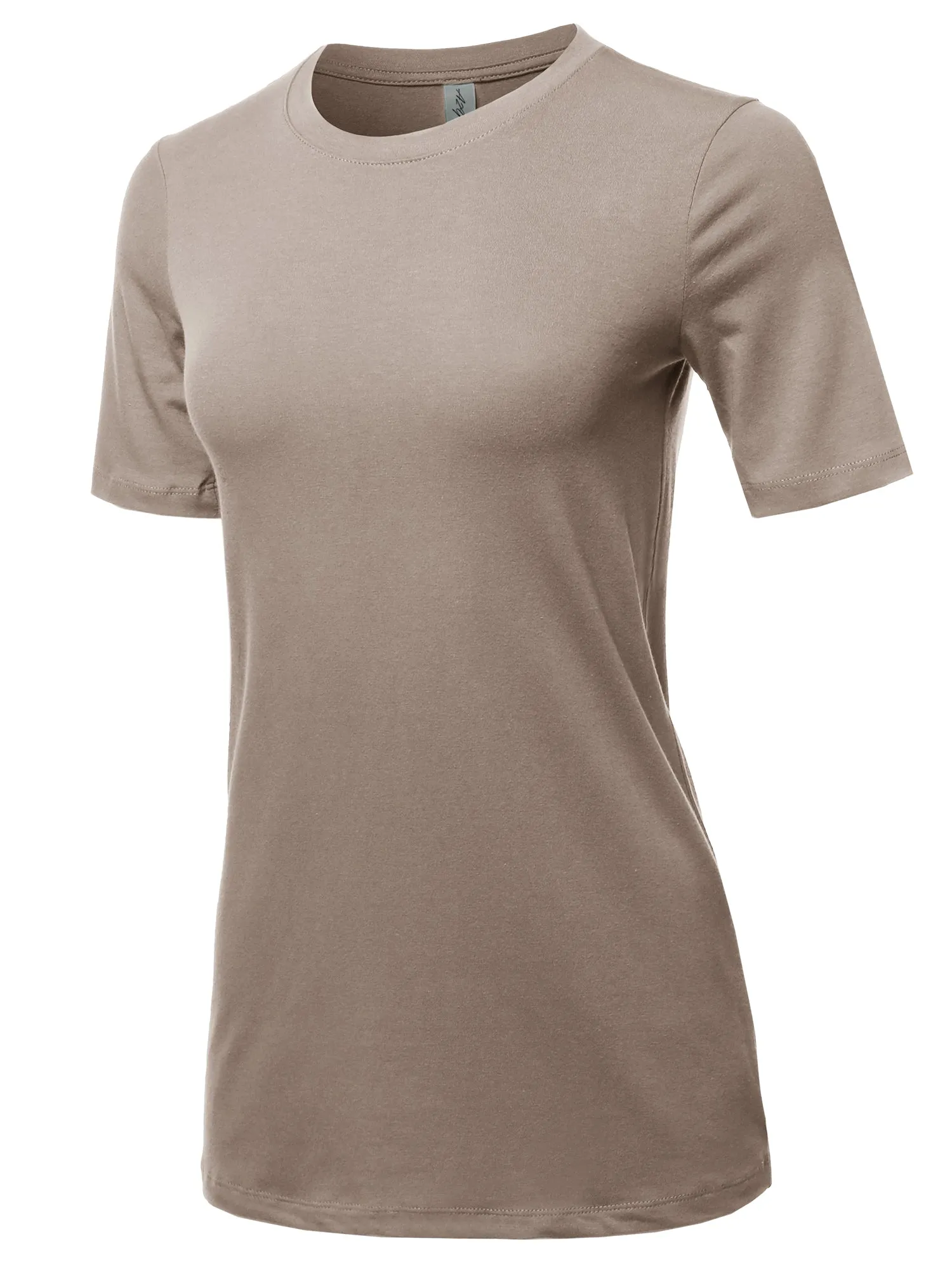 Basic Solid Premium Cotton Short Sleeve Crew Neck T Shirt Tee Tops