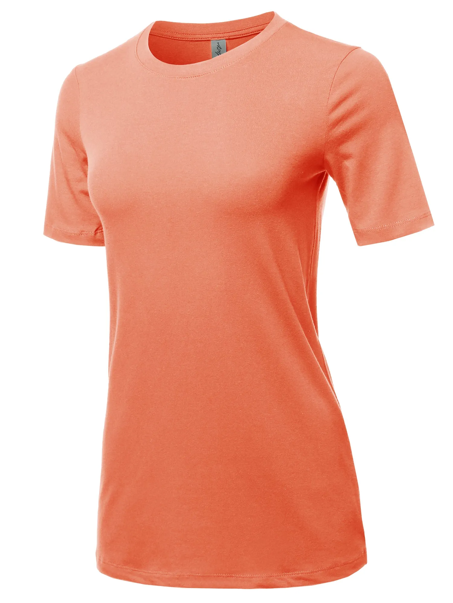 Basic Solid Premium Cotton Short Sleeve Crew Neck T Shirt Tee Tops