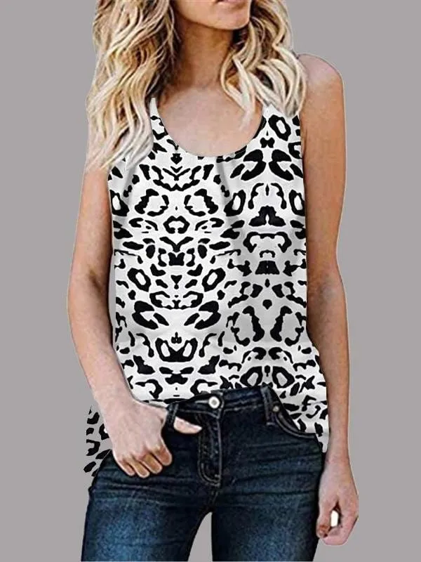 Black and White Animal Print Vest