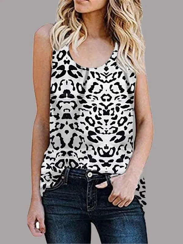 Black and White Animal Print Vest