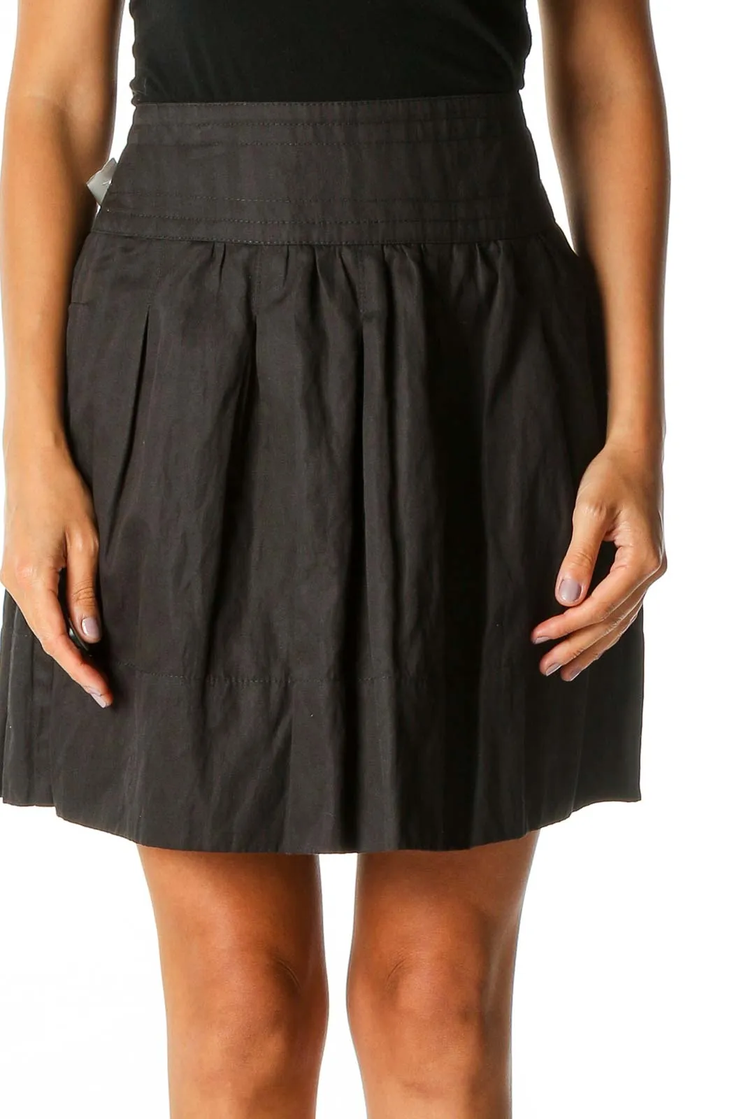 Black Chic Pleated Skirt