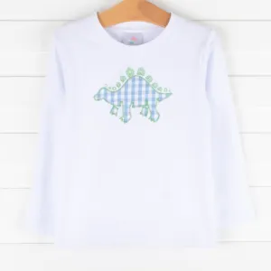 Brothersaurus Applique Shirt, White