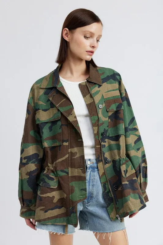 CAMO OVERSIZED JACKET