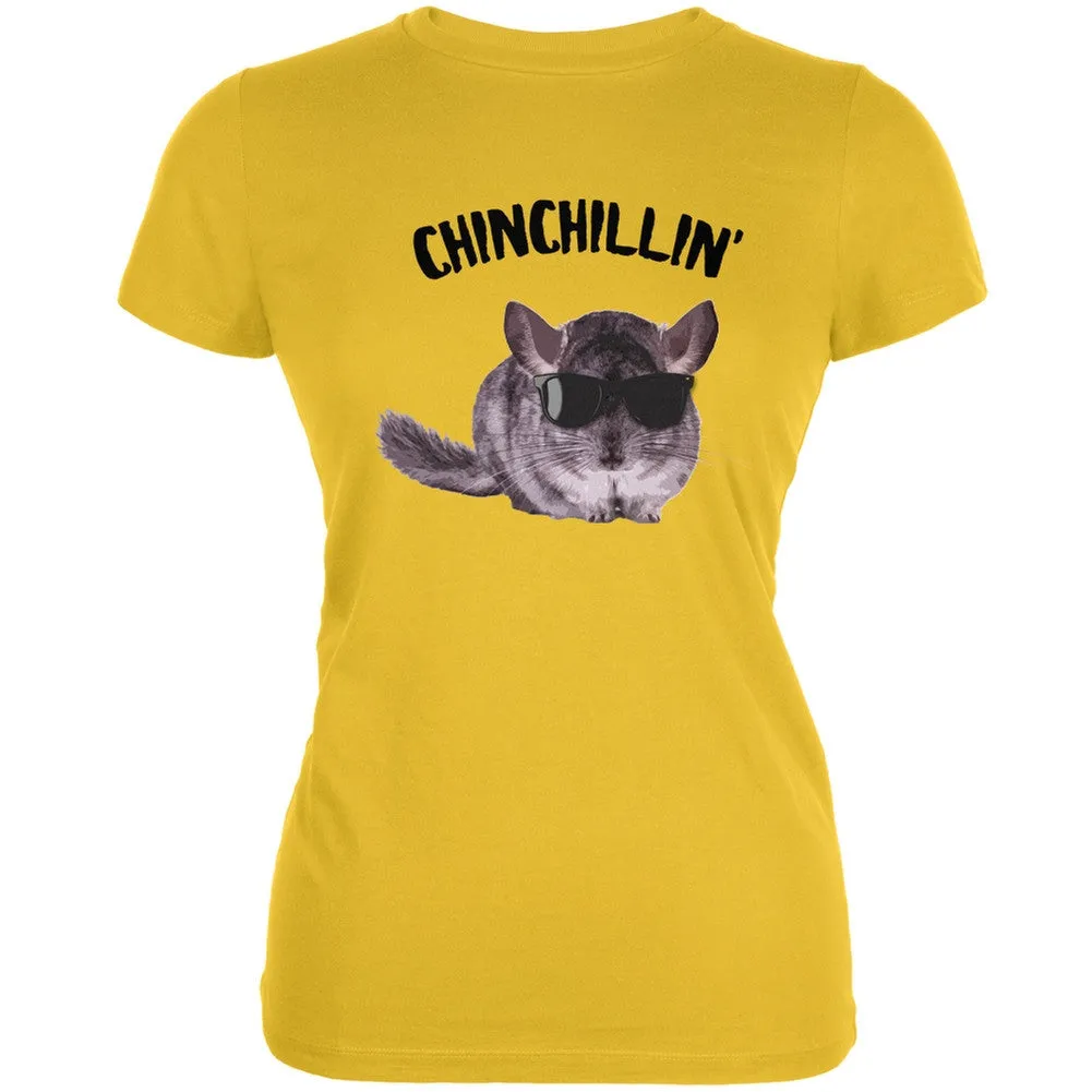 Chinchillin Chinchilla Aqua Juniors Soft T-Shirt