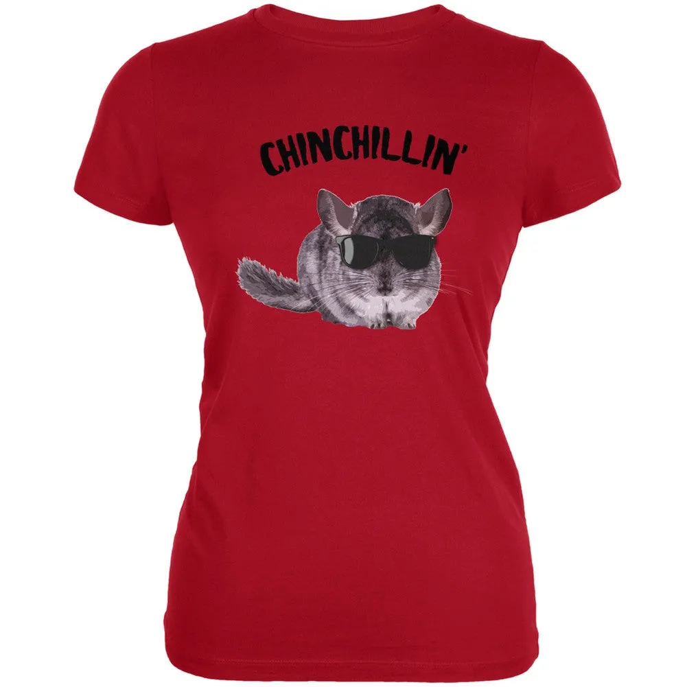 Chinchillin Chinchilla Aqua Juniors Soft T-Shirt