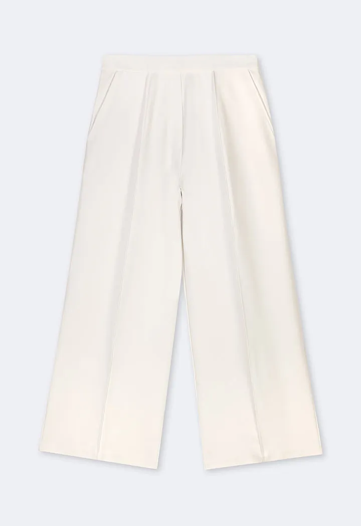 Choice Basic Straight Wide Cut Trousers Sand