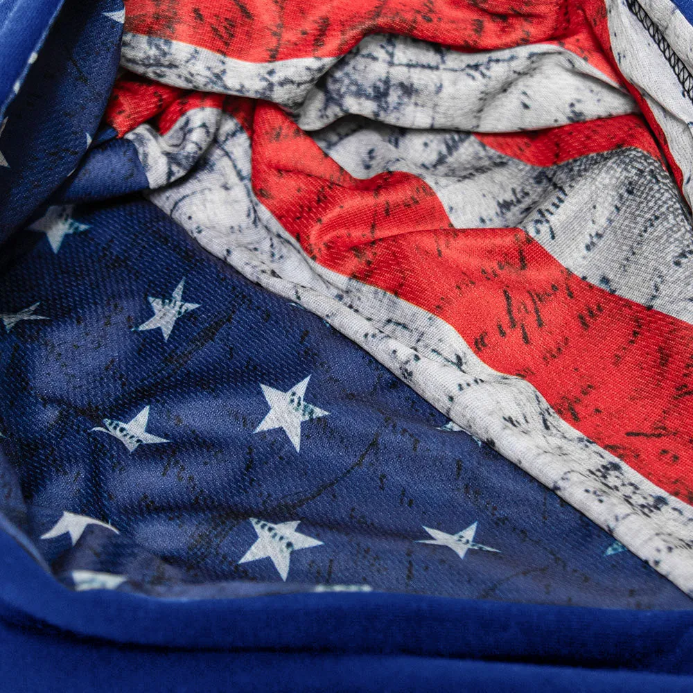 Classic Lined Hoodie | American Flag | Royal