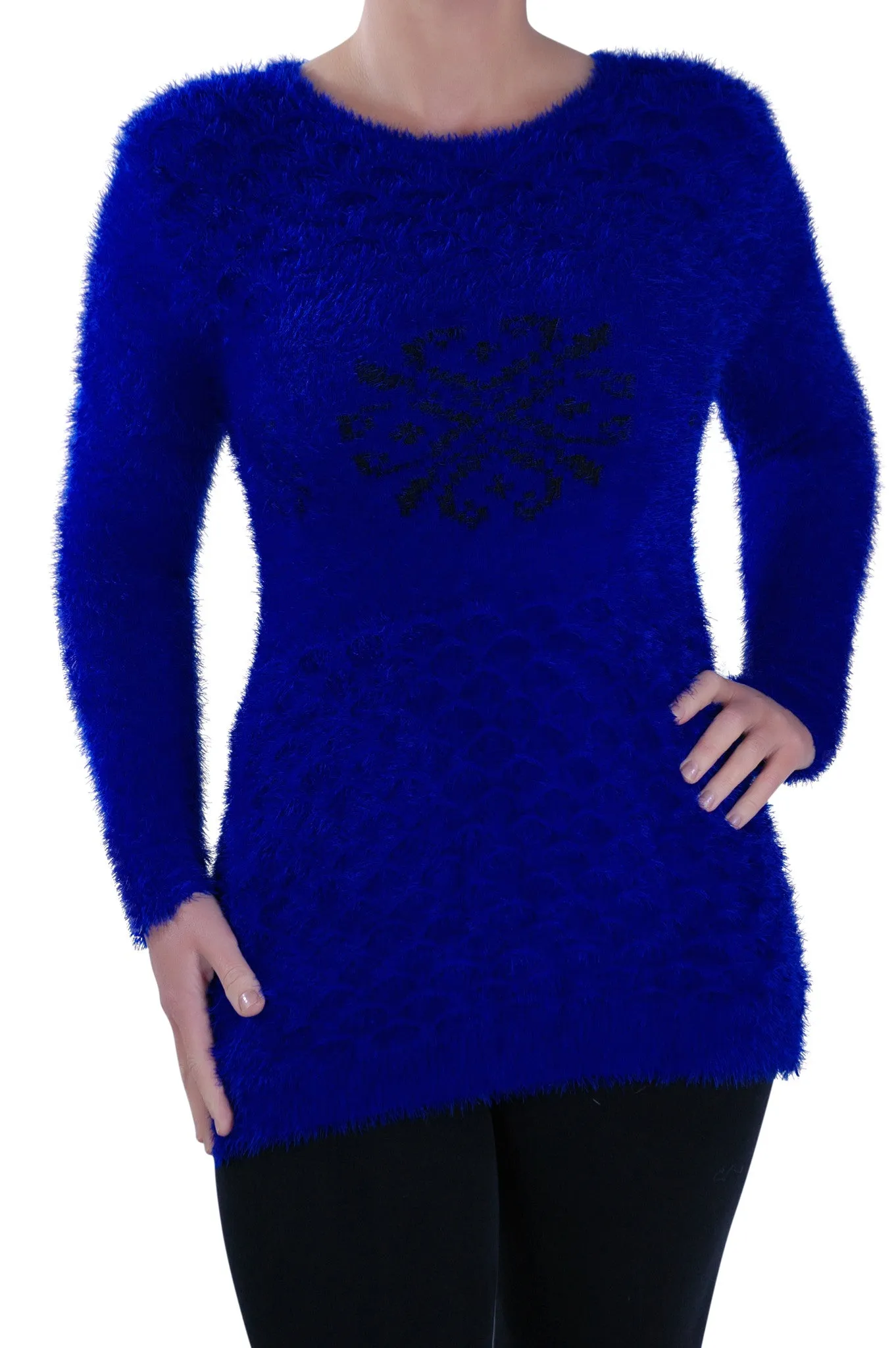 Clover Scoop Neck Long Sleeve Jumper