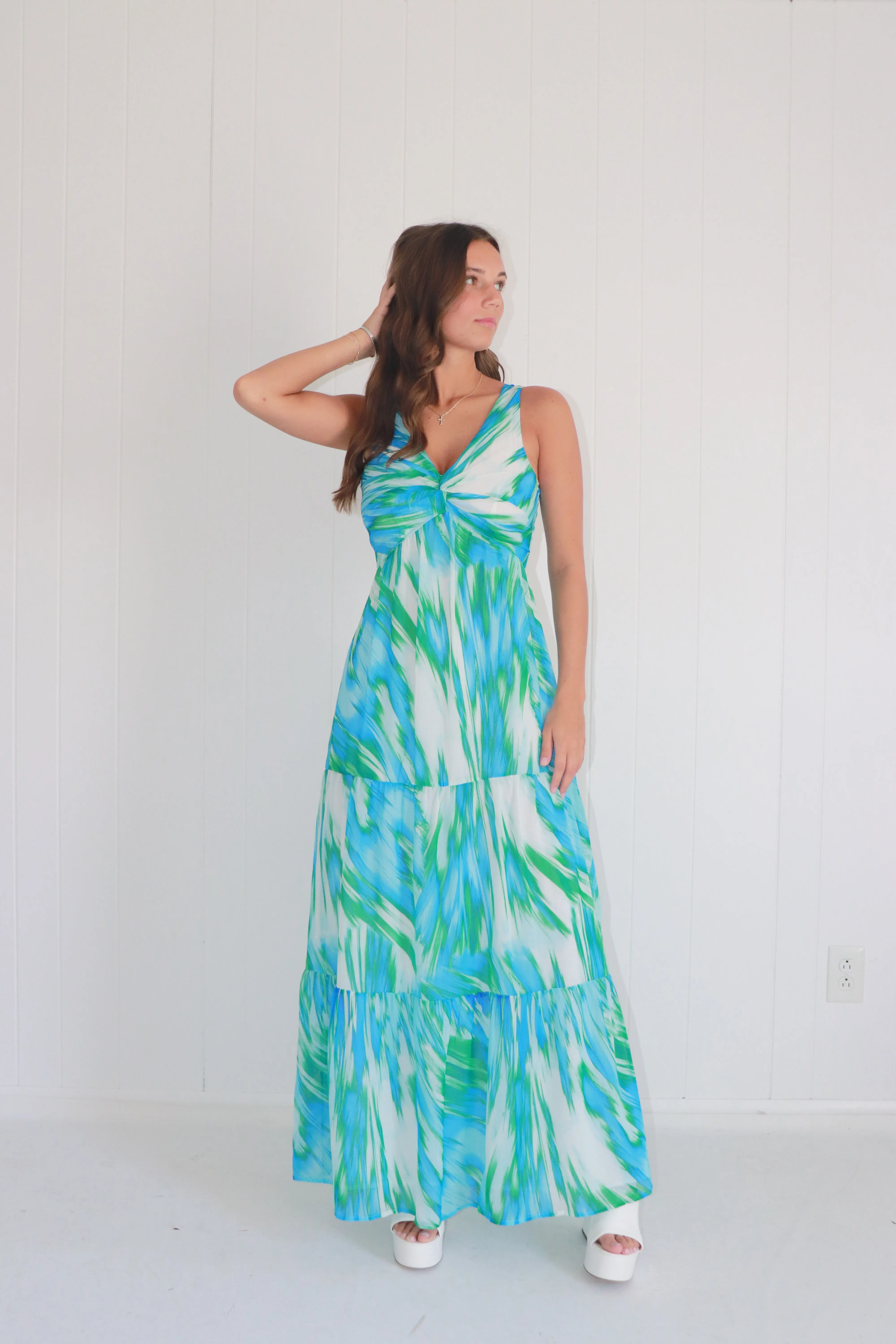 Coastal Queen Printed Maxi Dress