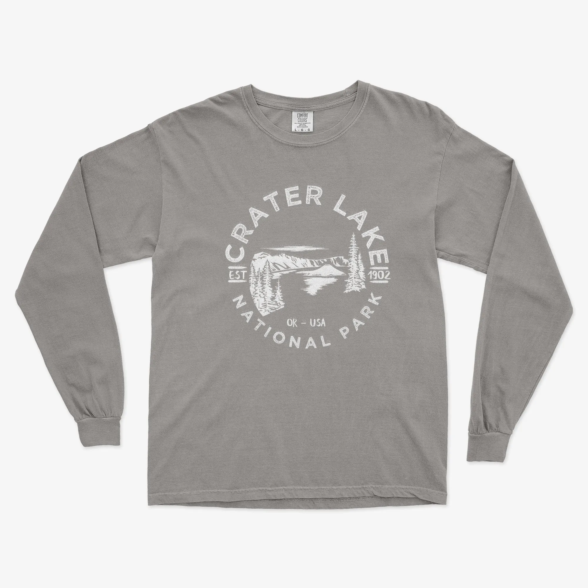 Crater Lake National Park Comfort Colors Long Sleeve T Shirt