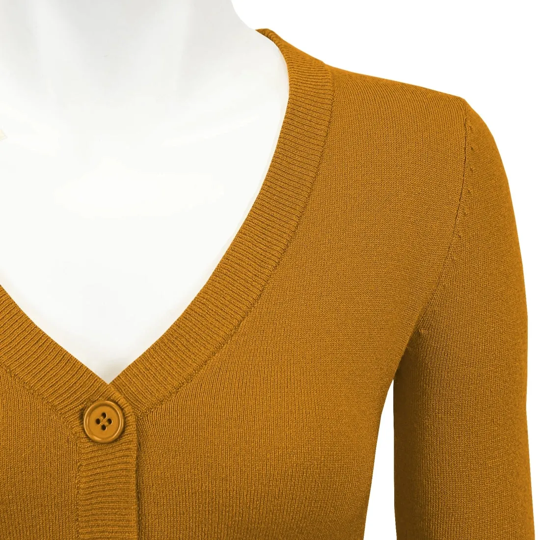 Cropped Cardigan - Mustard