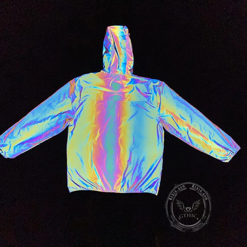 Dazzle Color Reflection Hooded Jacket