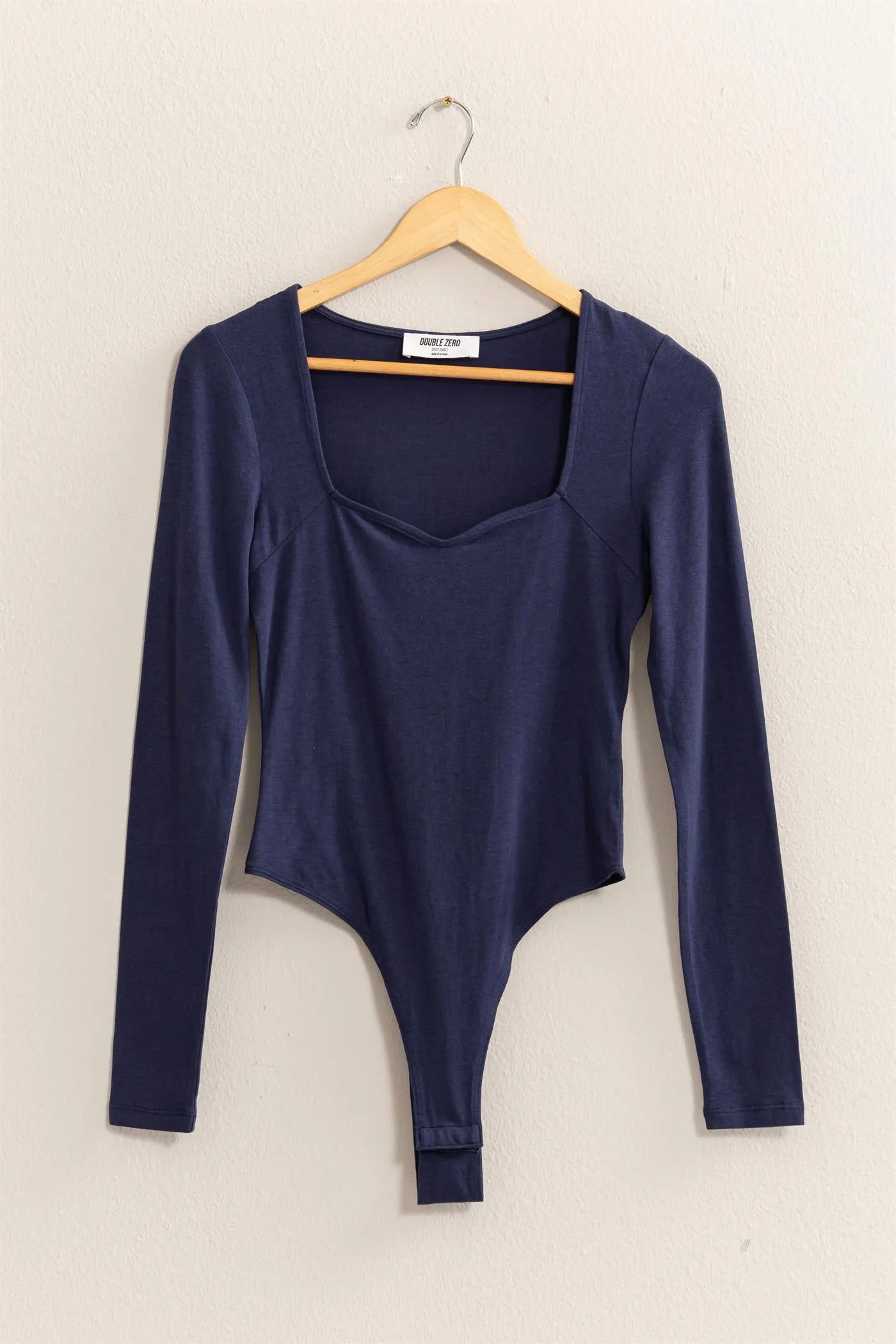 DZ24E768-LONG SLEEVE SWEETHEART NECK BODYSUIT