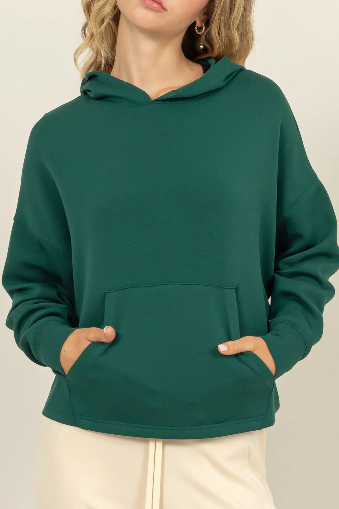 DZ24E819-HOODED PULLOVER WITH KANGAROO POCKET