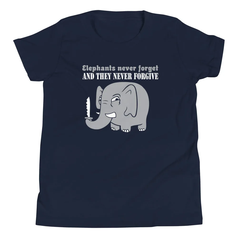 Elephants Never Forgive Kid's Youth Tee