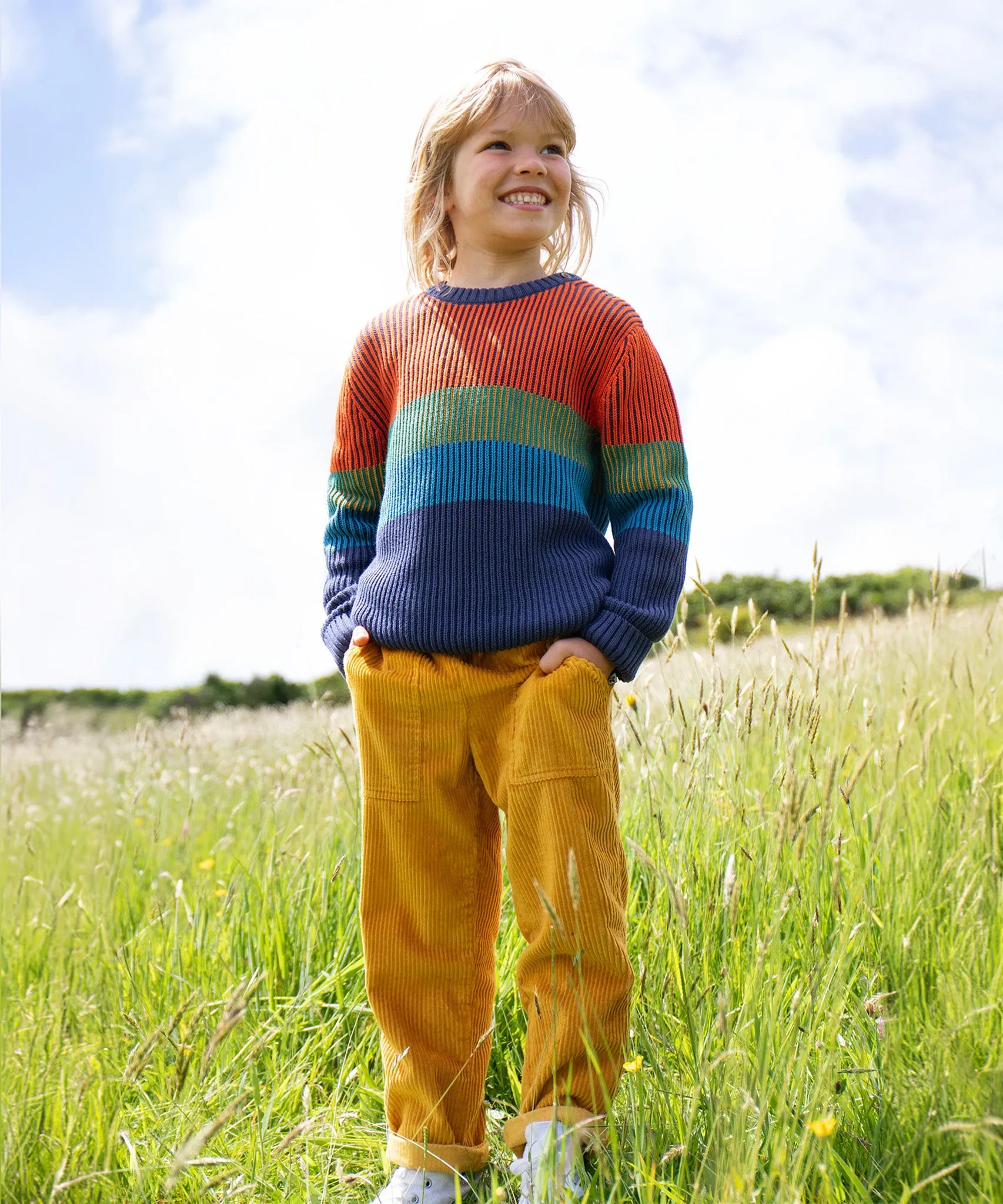 Frugi Top Notch Jumper - Navy Blue