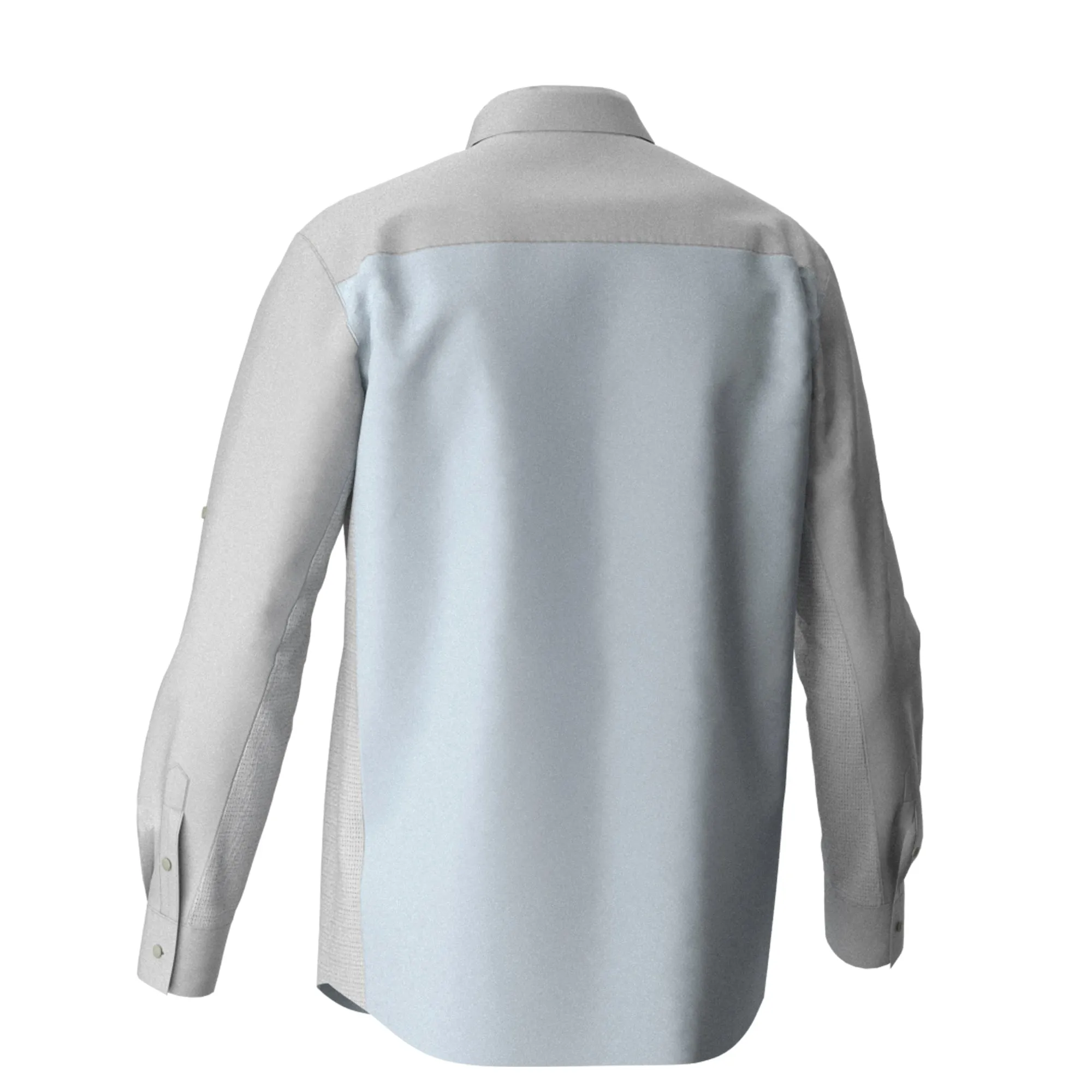 FXR  Ice Grey Cast Performance UPF Tech Long Sleeve Shirt Lightweight Button