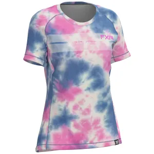 FXR Womens Attack UPF T-Shirt Pink-Blue Dye