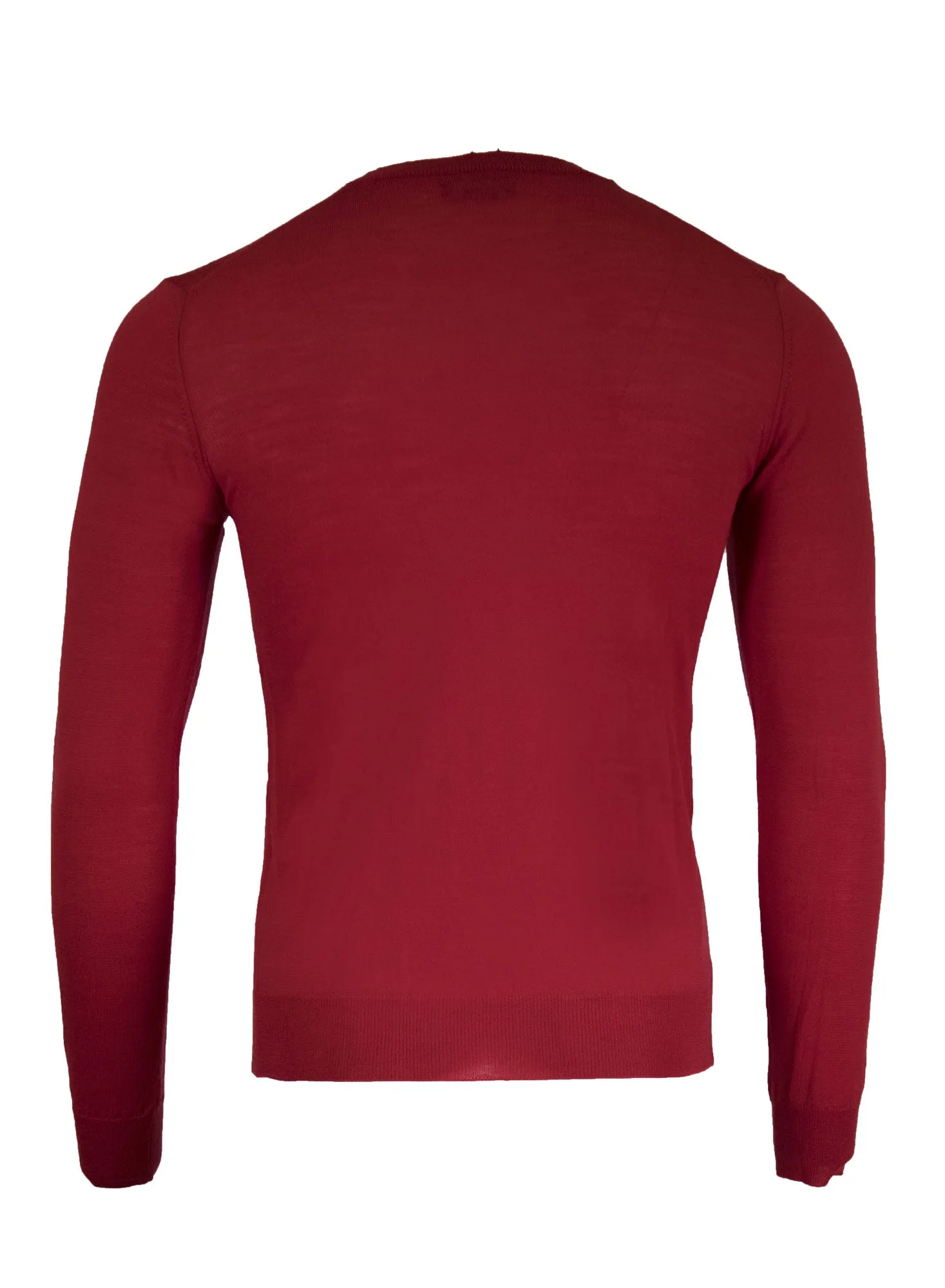 Gant Men's Lightweight Merino Wool Crew, Medium, Bright Red