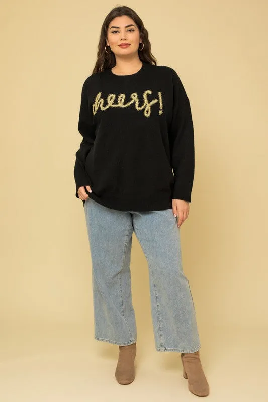 GILLI Plus Size Cheers Pullover Sweater