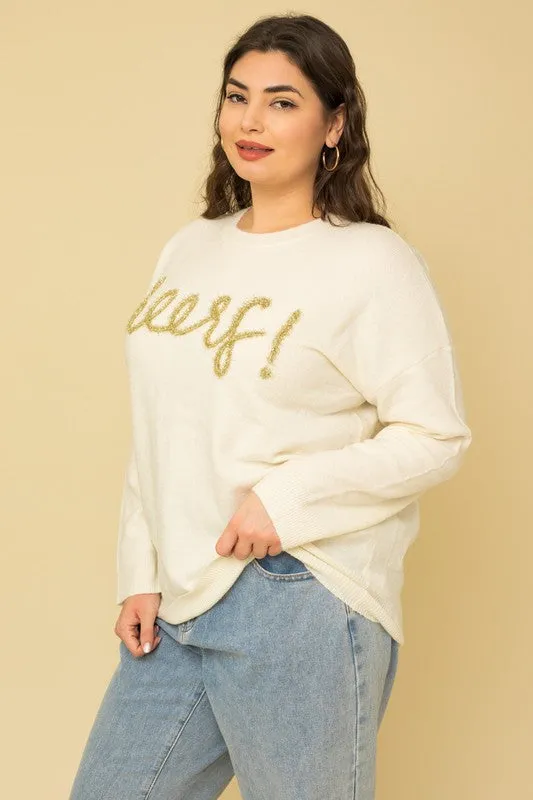 GILLI Plus Size Cheers Pullover Sweater