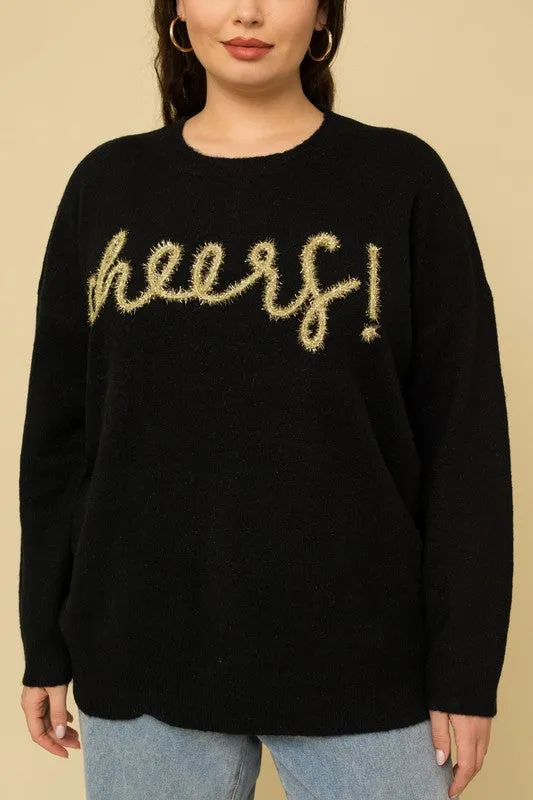 GILLI Plus Size Cheers Pullover Sweater