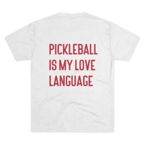 Heather Red Pickleball is My Love Language T-Shirt • Women's