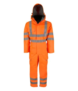 Hi Vis Orange Waterproof & Breathable Coverall - JUNCTION