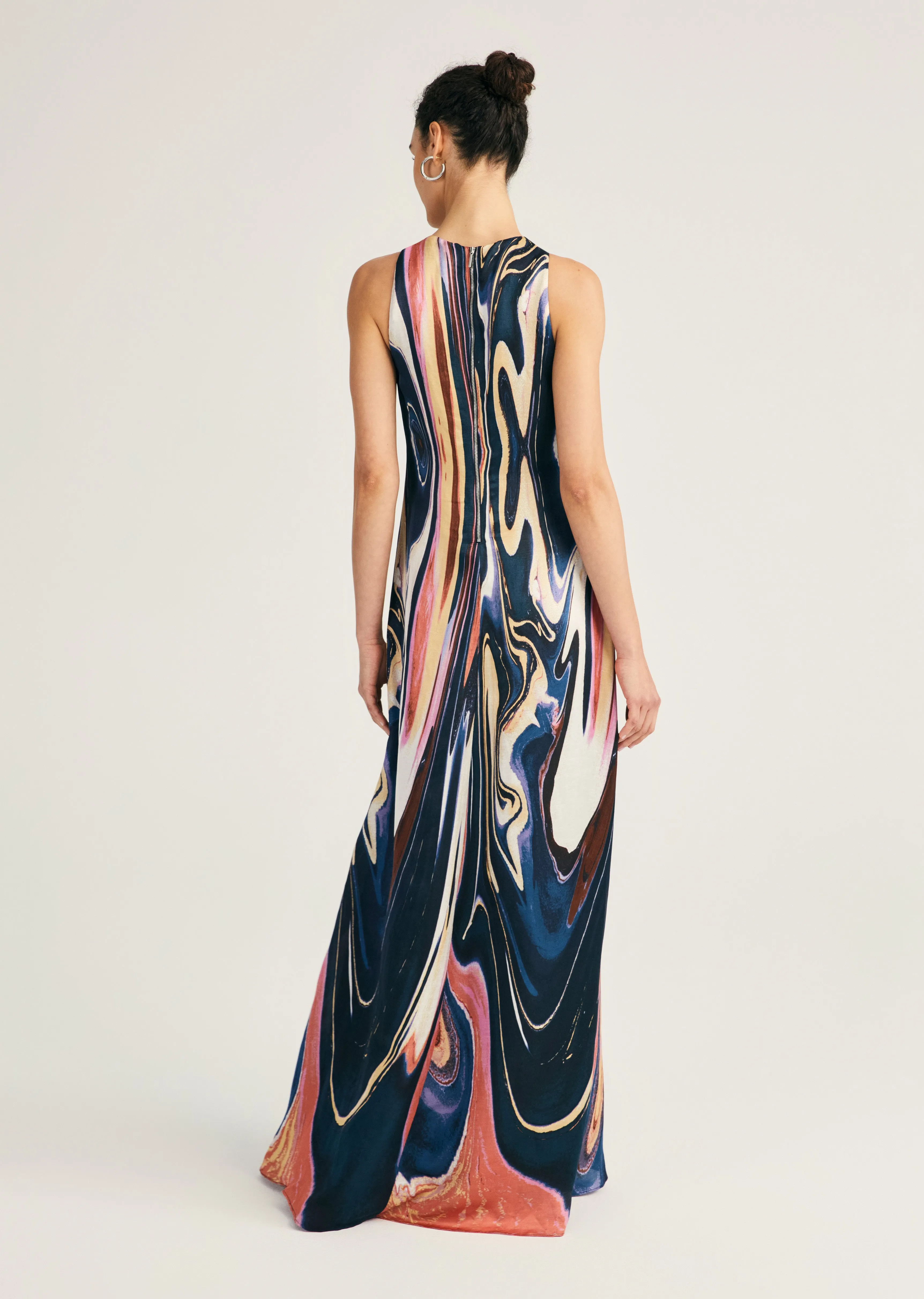 Inaya Sleeveless Maxi Dress - Marble Multi