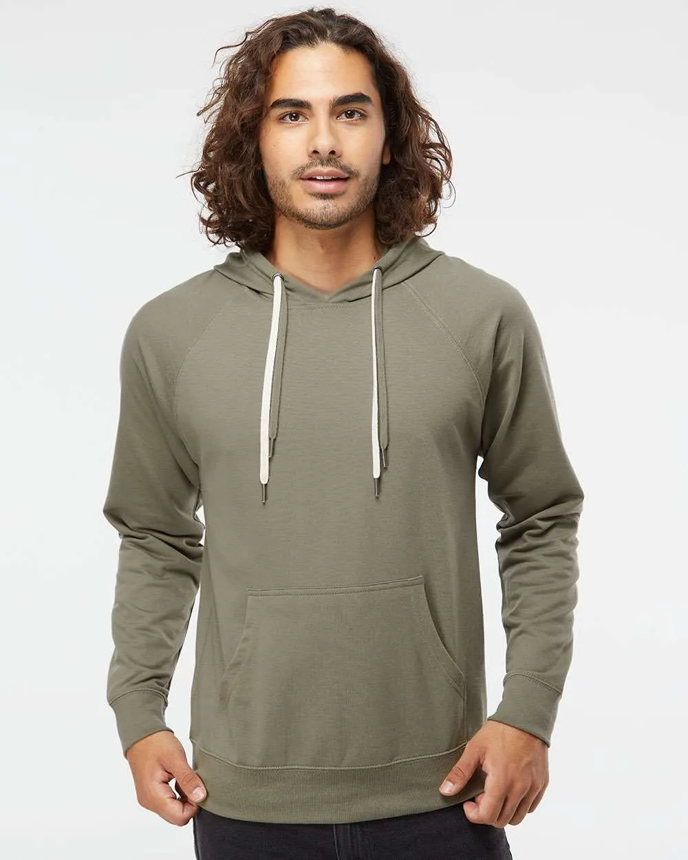 Independent Trading Co. Lightweight Loopback Terry Hooded Pullover