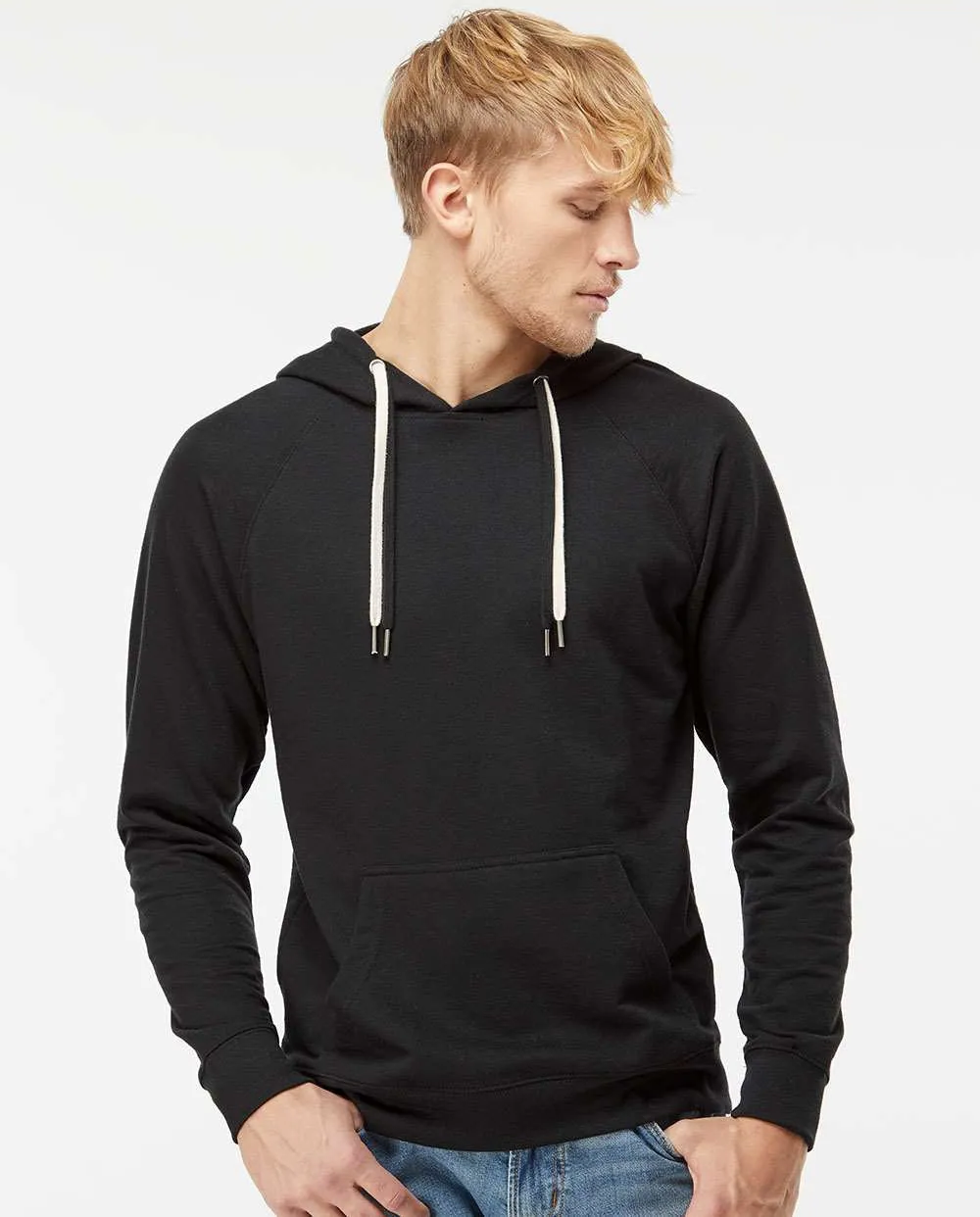 Independent Trading Co. Lightweight Loopback Terry Hooded Pullover