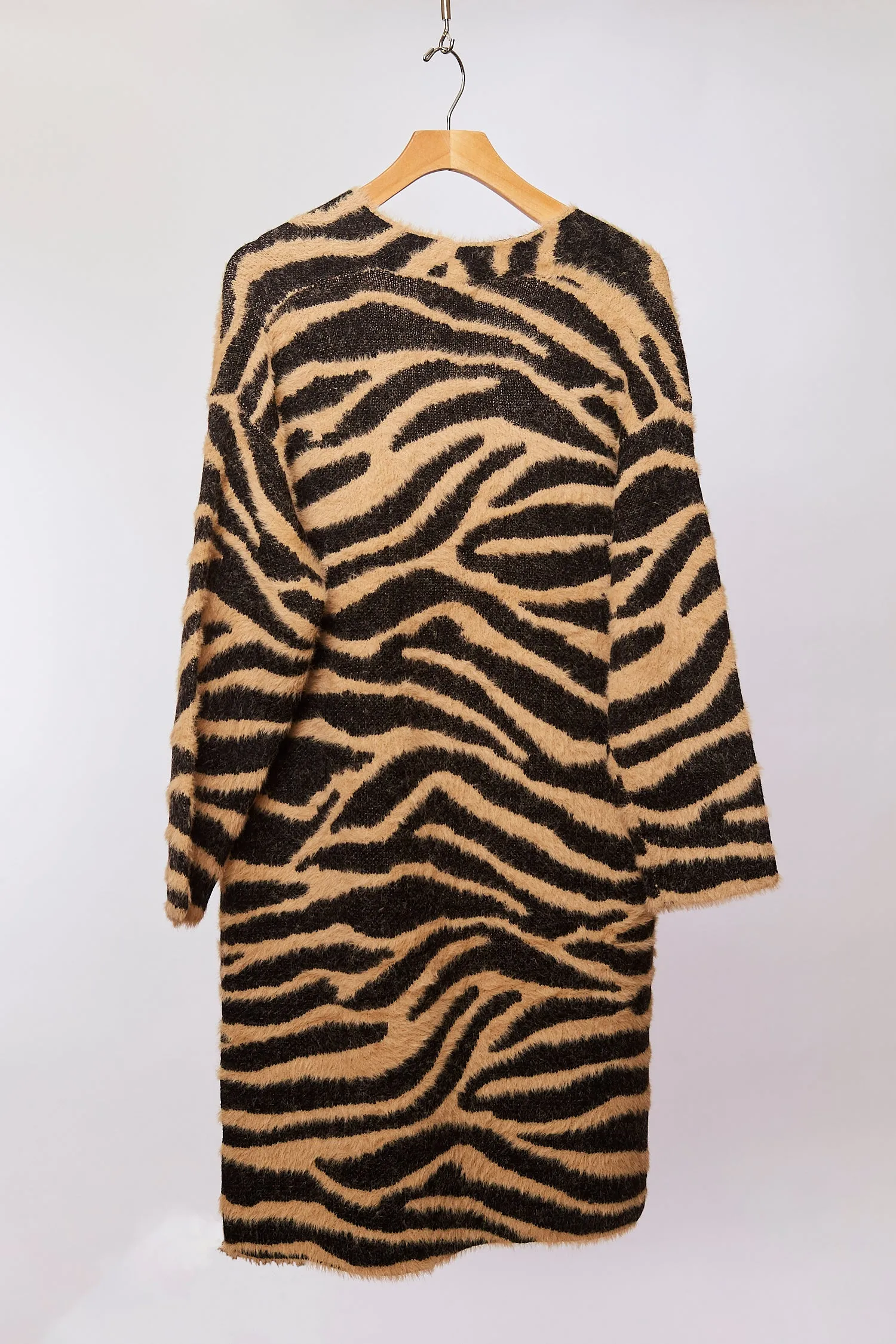 LES ANIMAL CARDIGAN TAN BLACK ANIMAL