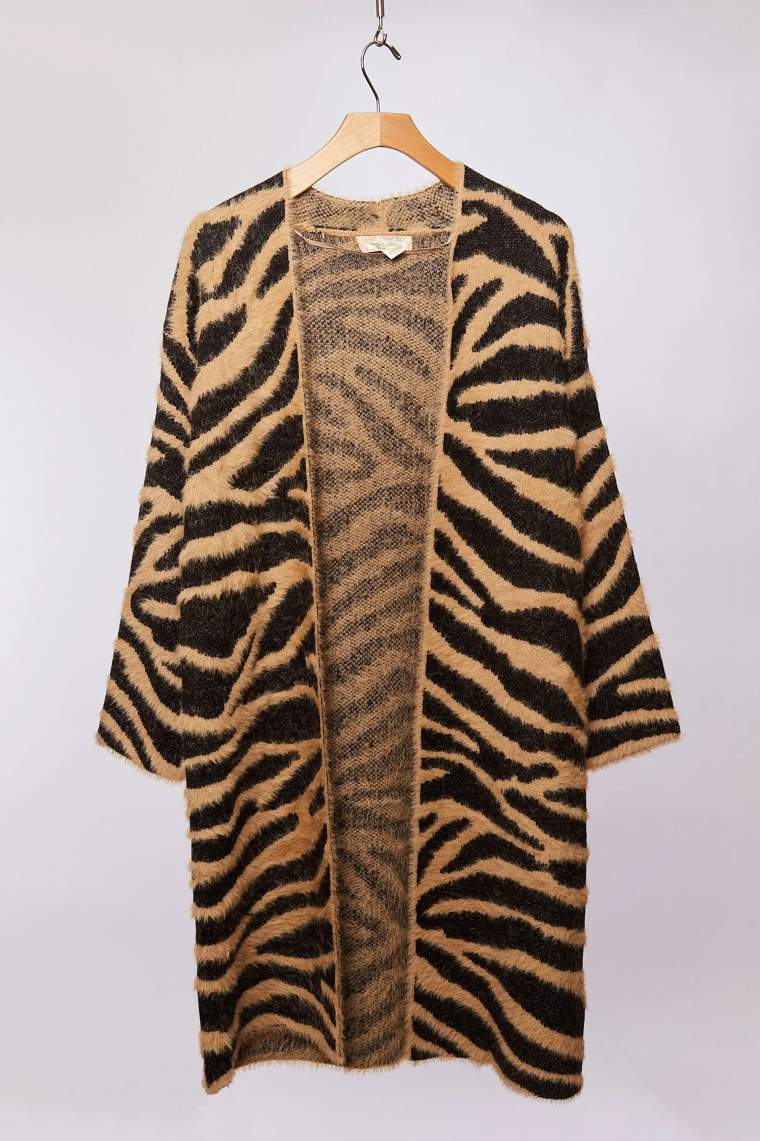 LES ANIMAL CARDIGAN TAN BLACK ANIMAL