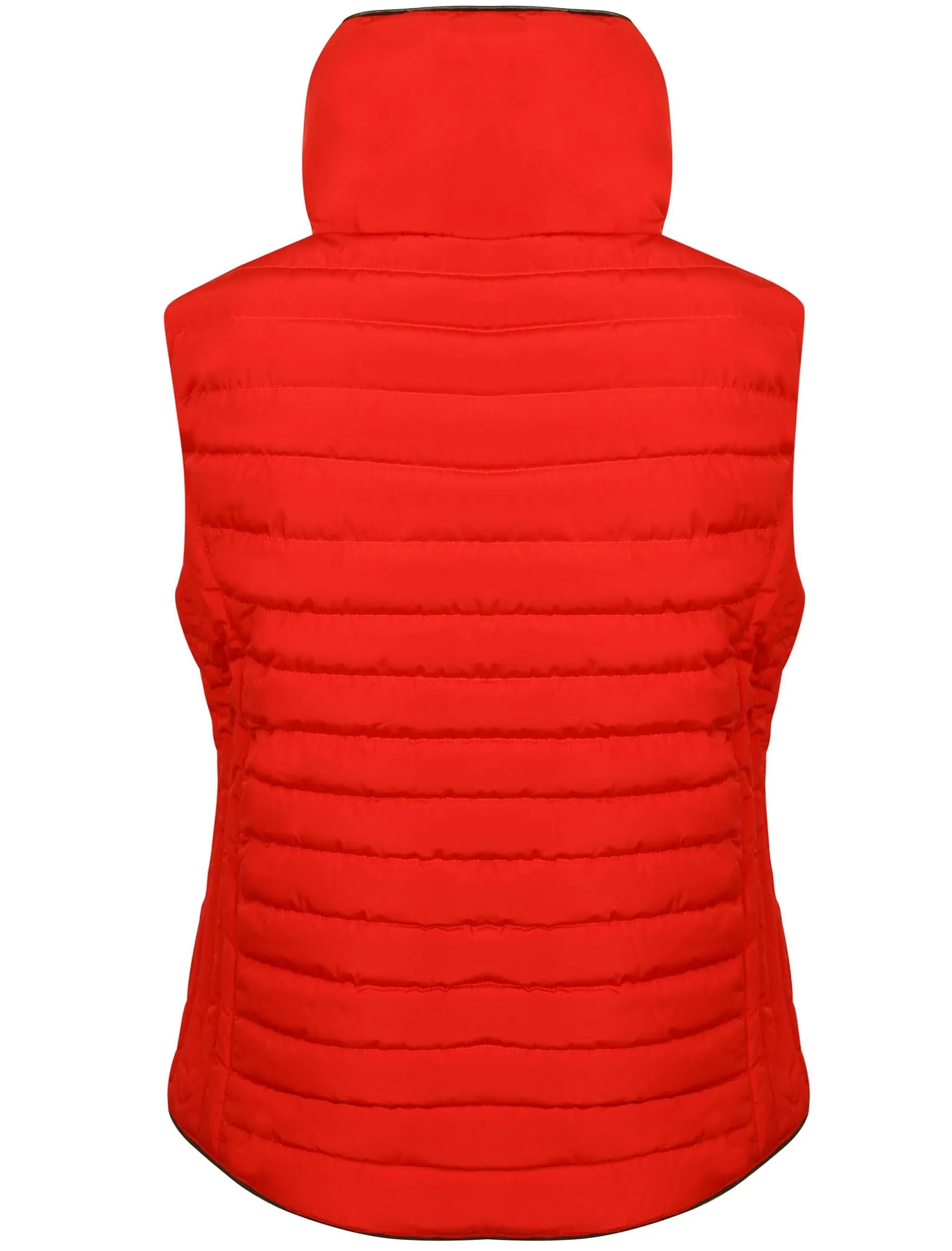 Litsy Quilted Gilet with Funnel Neck in Crimson - Tokyo Laundry