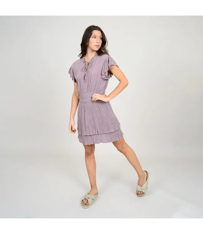 Pania Ruffle Tiered Dress | Lilac Haze