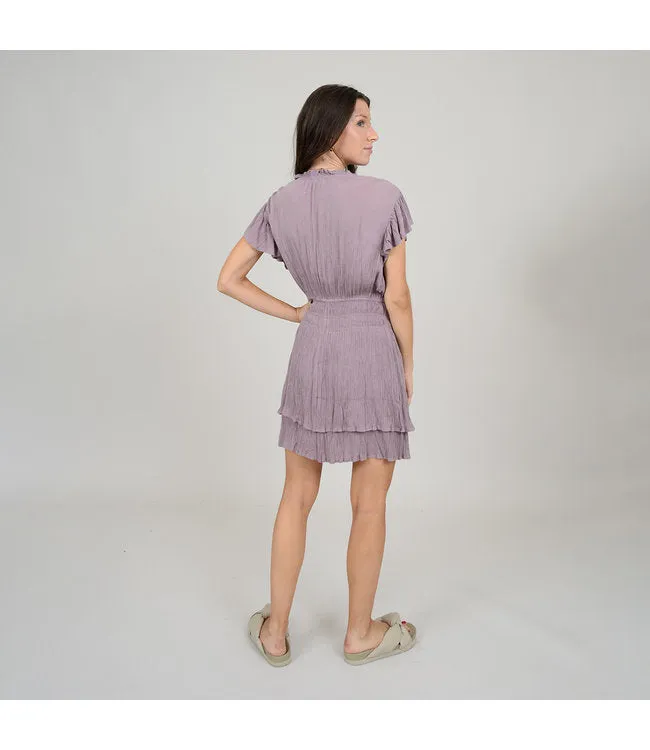 Pania Ruffle Tiered Dress | Lilac Haze