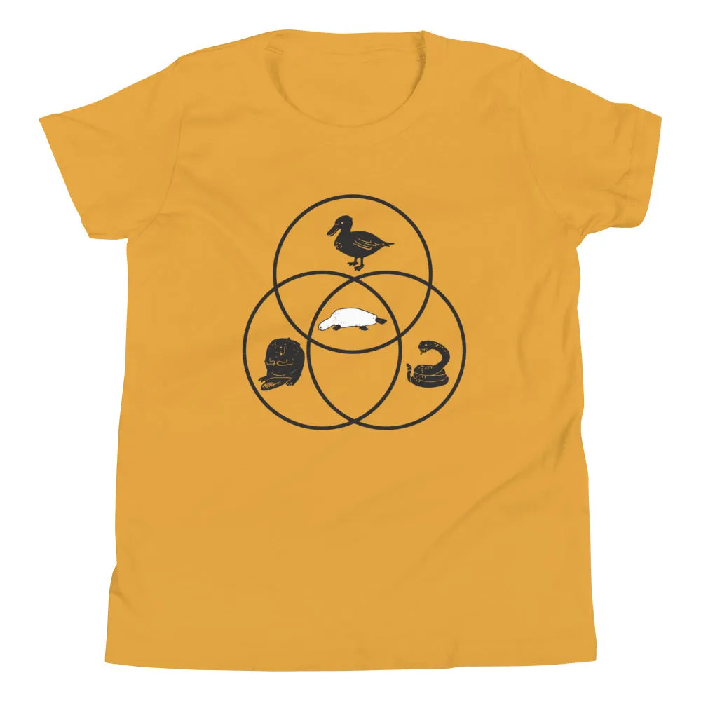 Platypus Venn Diagram Kid's Youth Tee