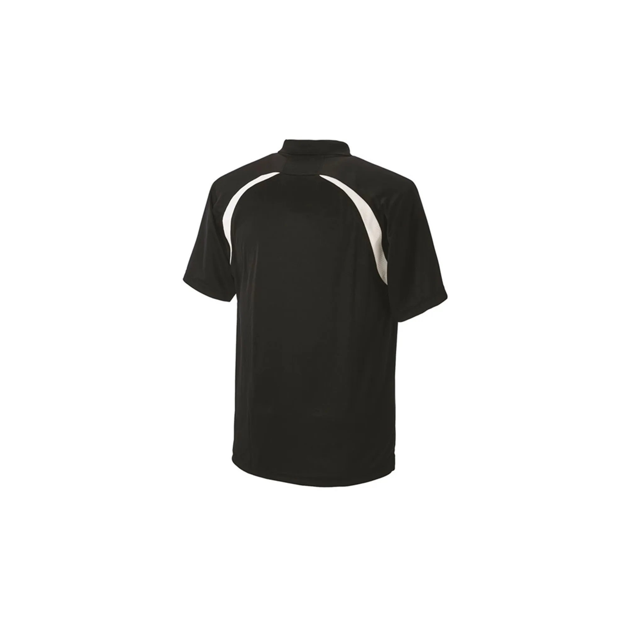 Polaris  Black Mens Classic Core Polo Short Sleeve Lightweight Moisture Wicking