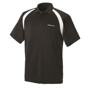 Polaris  Black Mens Classic Core Polo Short Sleeve Lightweight Moisture Wicking